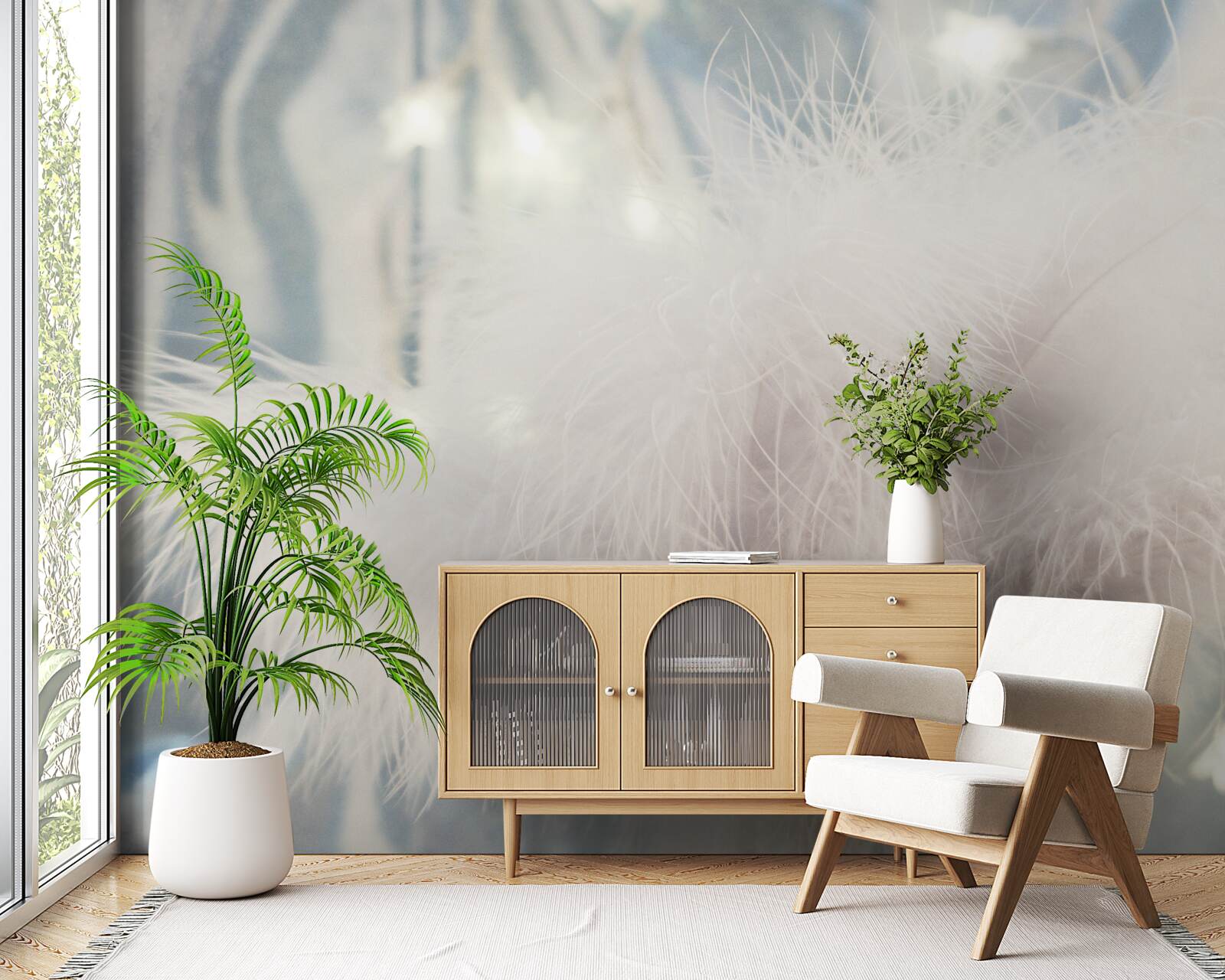 Fototapeta husté svetlo dole