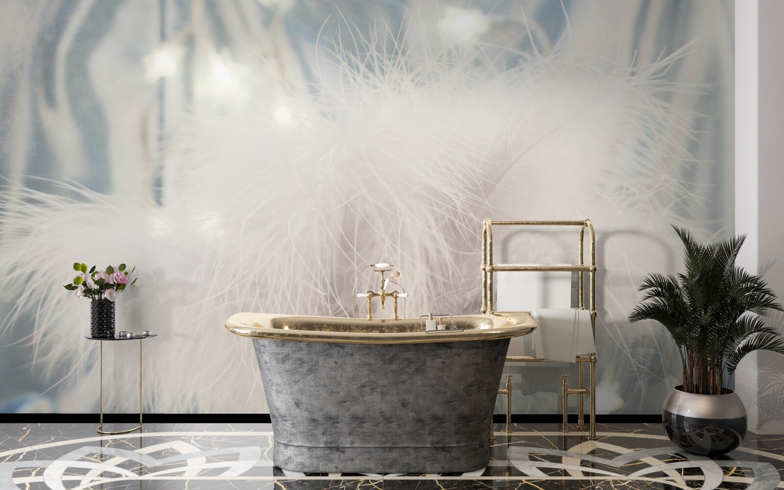 Fototapeta husté svetlo dole