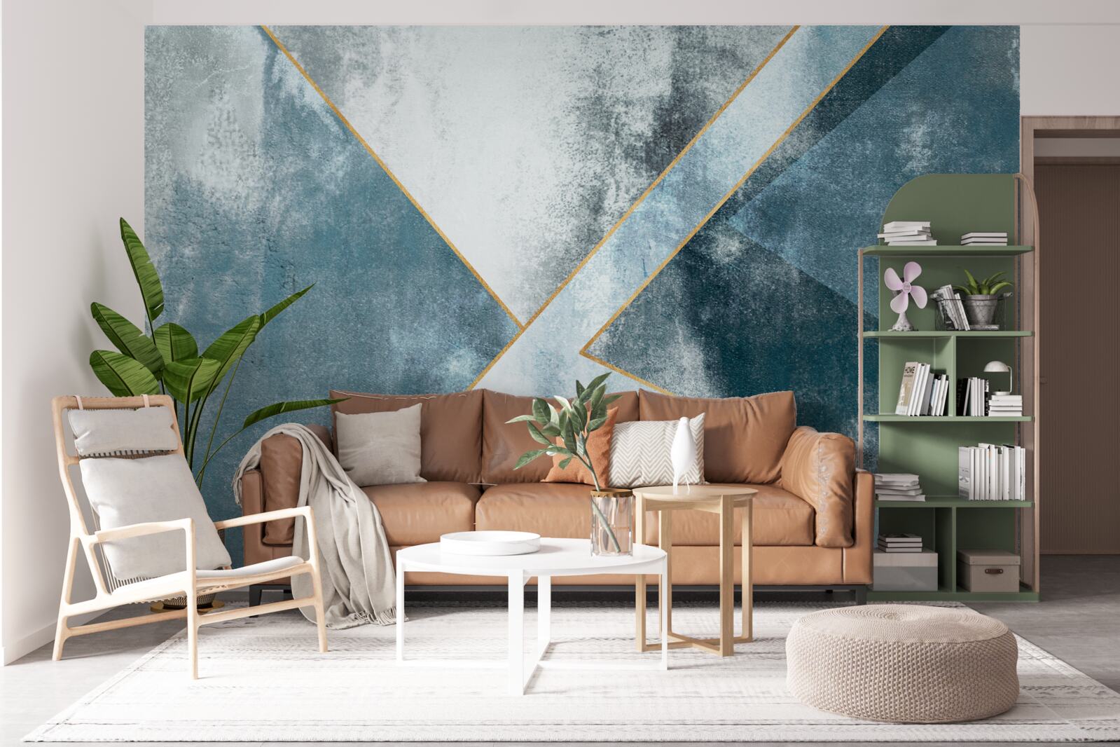 Fototapeta modrý mramor so zlatými okrajmi