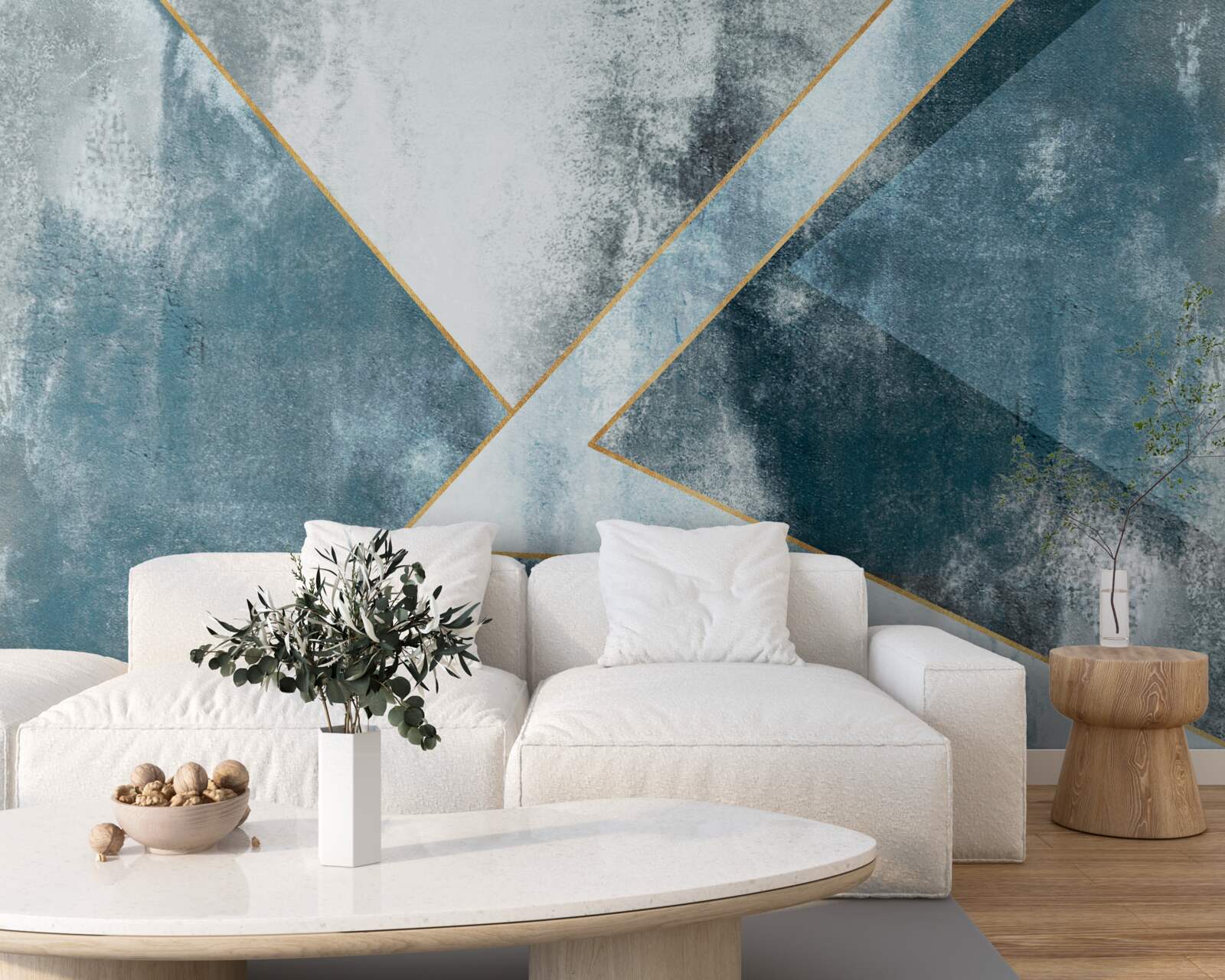 Fototapeta modrý mramor so zlatými okrajmi