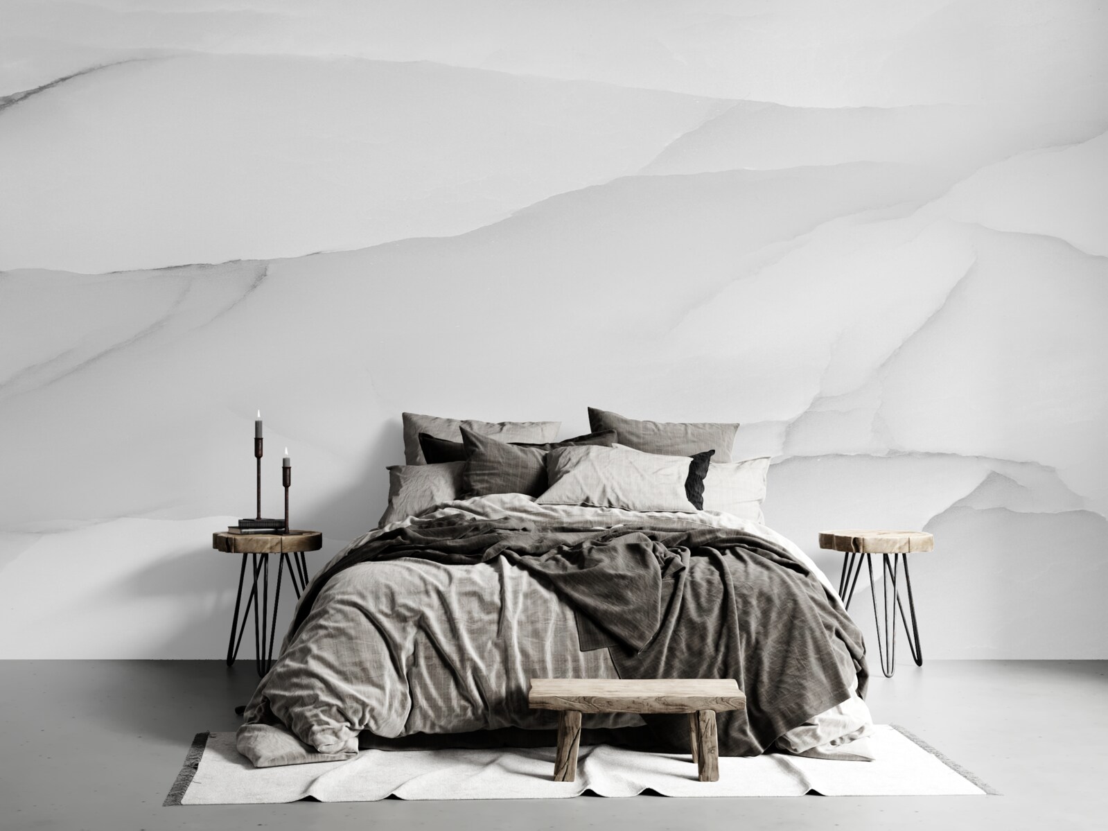 Fototapeta mramor je pokrytý hustou hmlou