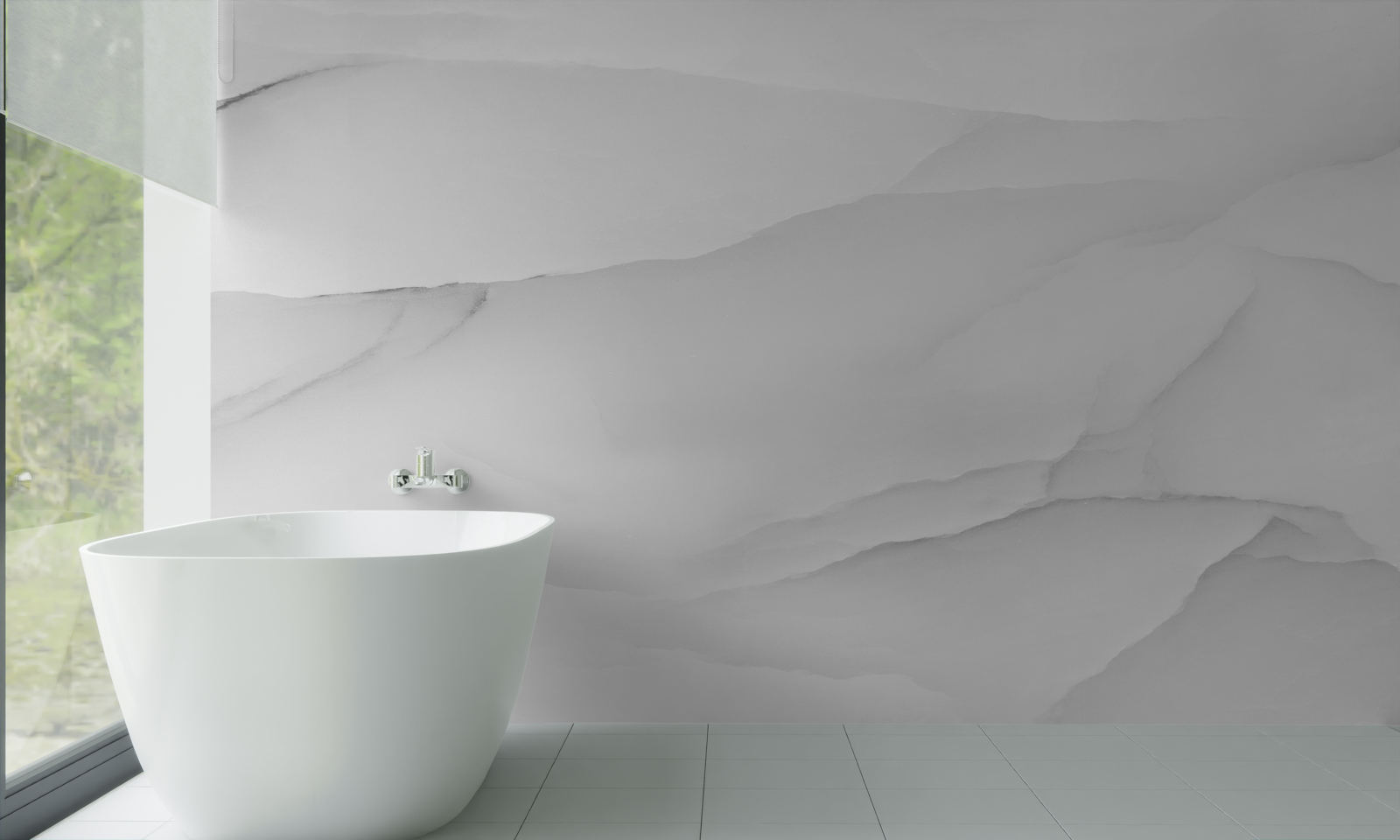 Fototapeta mramor je pokrytý hustou hmlou