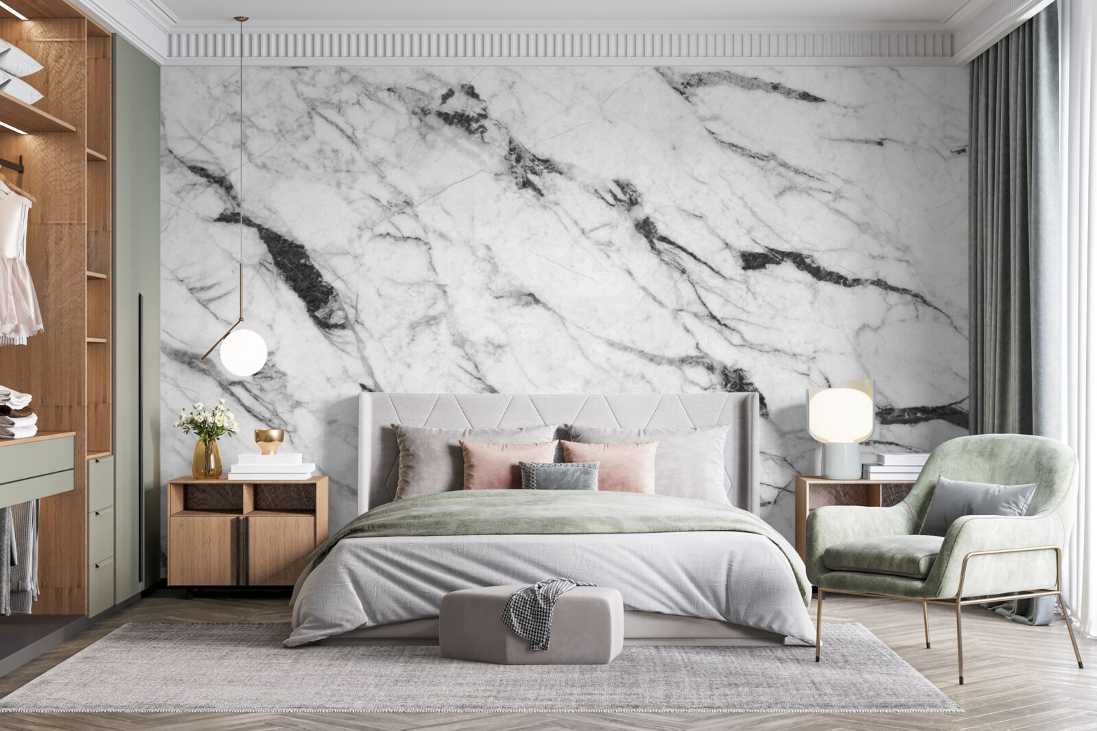 Fototapeta kombinácia bieleho a modrého dymu