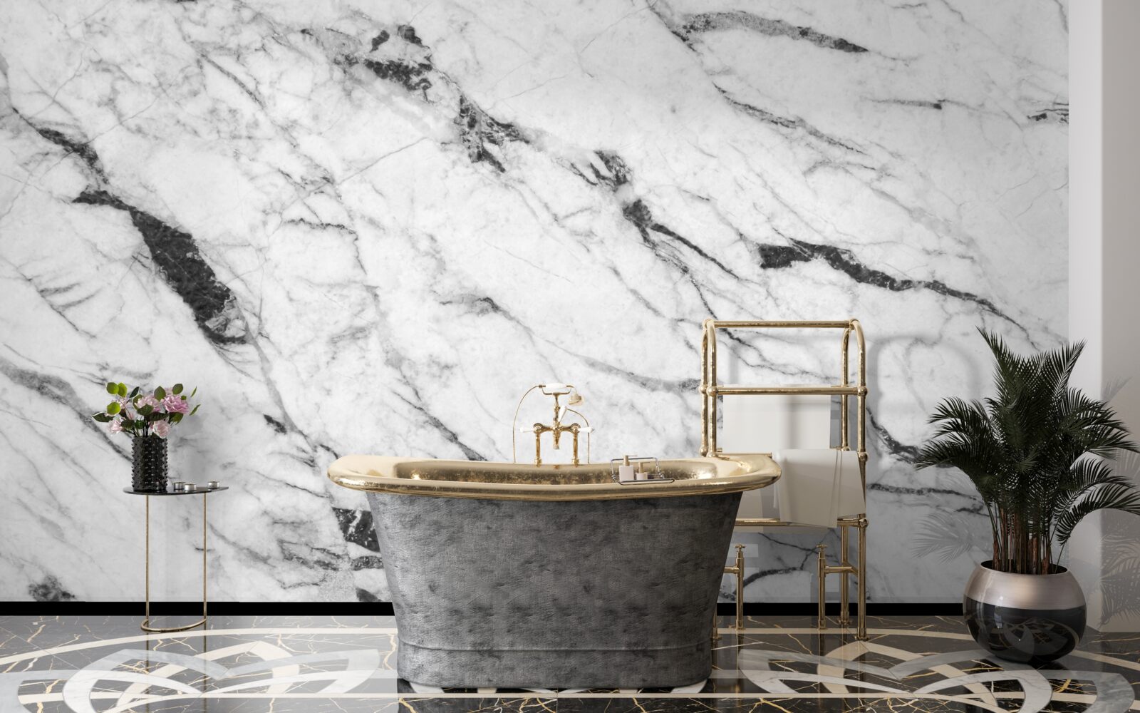 Fototapeta kombinácia bieleho a modrého dymu