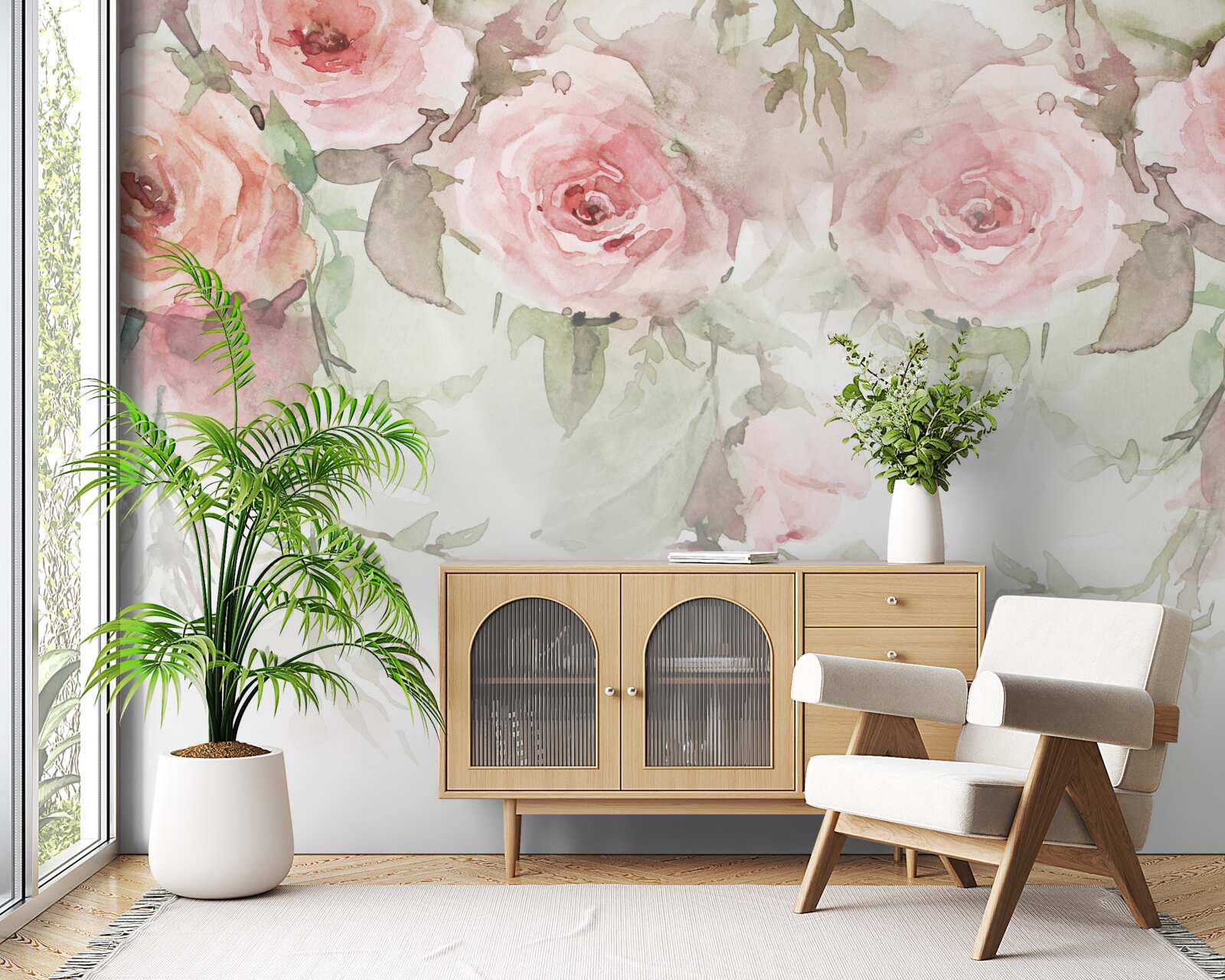 Fototapeta visia obrovské ružové kvety