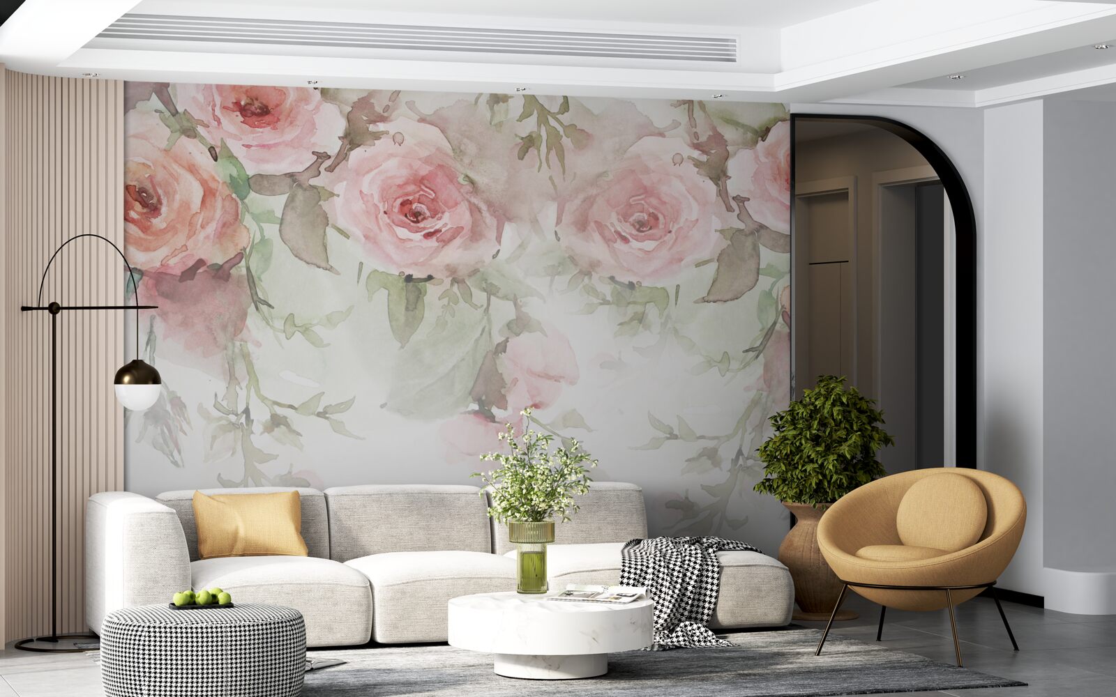 Fototapeta visia obrovské ružové kvety