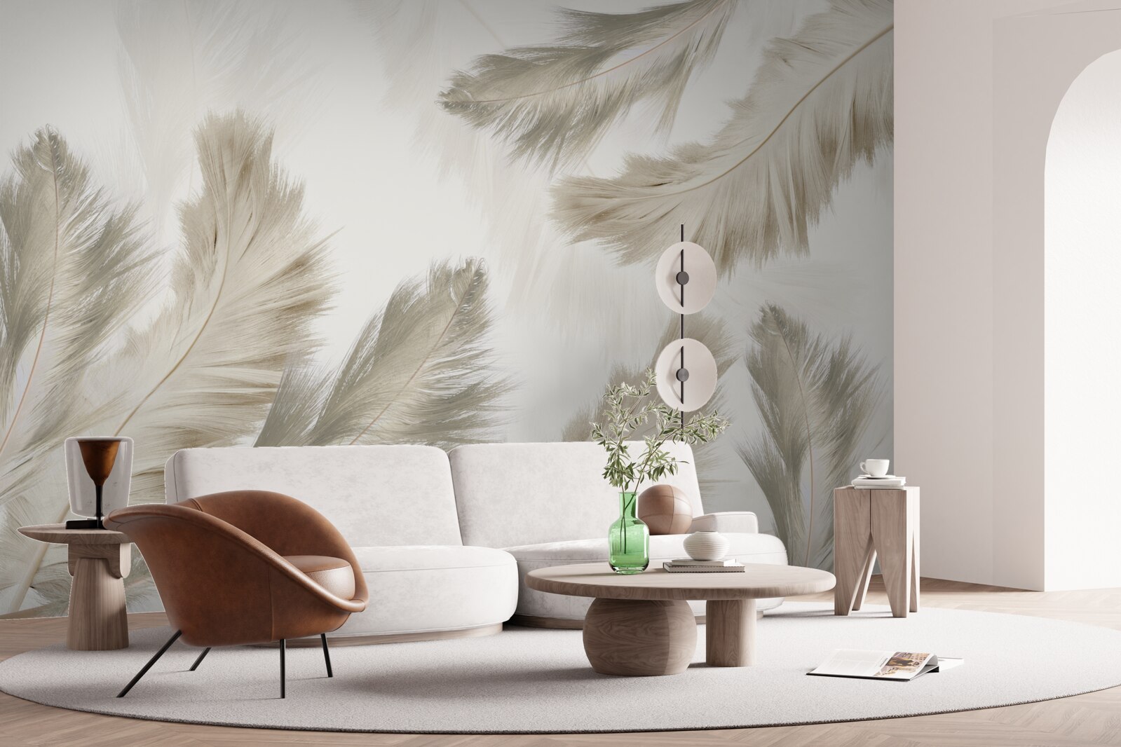 Fototapeta nadýchané perie vznášajúce sa vo vzduchu