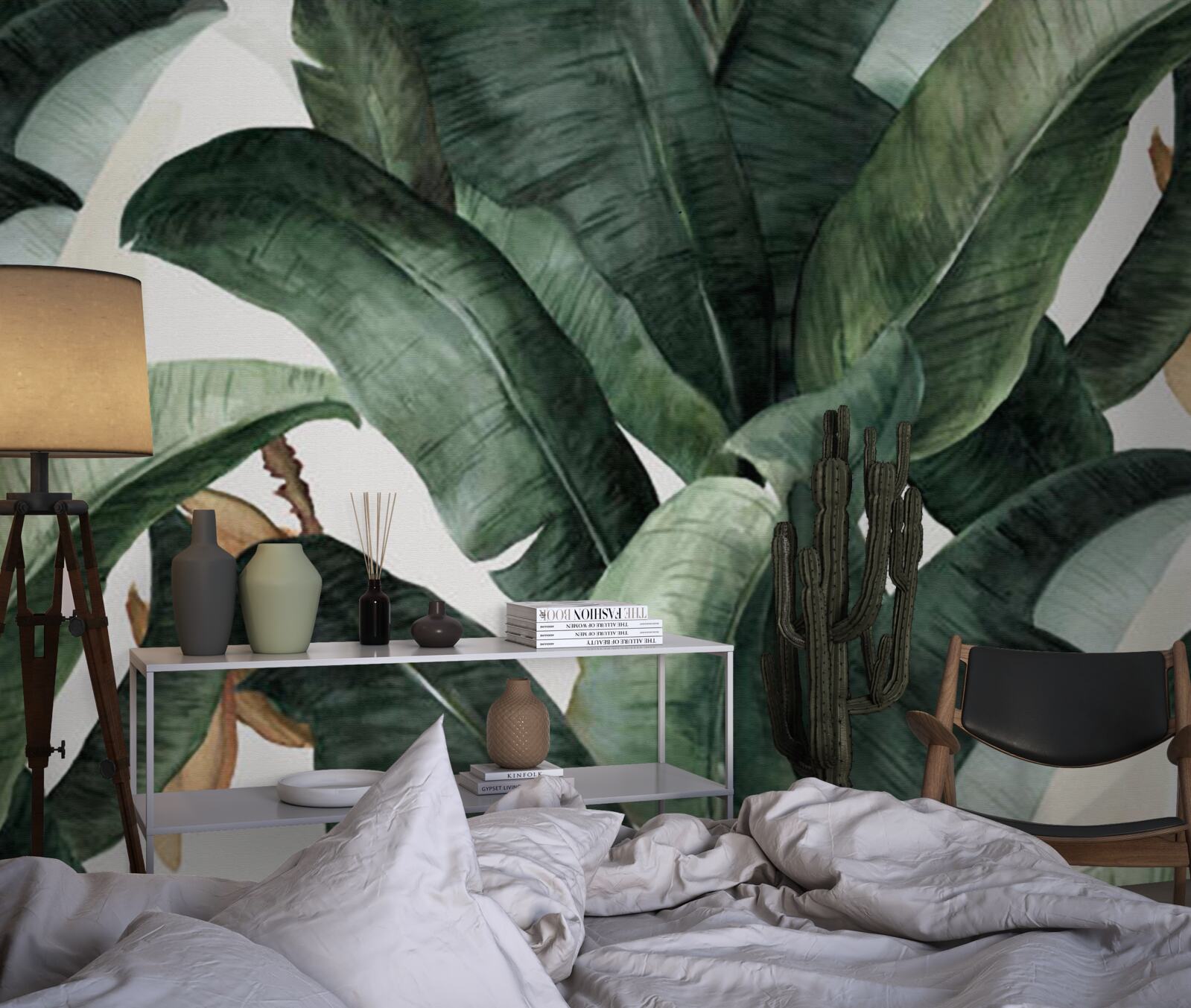 Fototapeta veľké tmavozelené listy z tropických oblastí