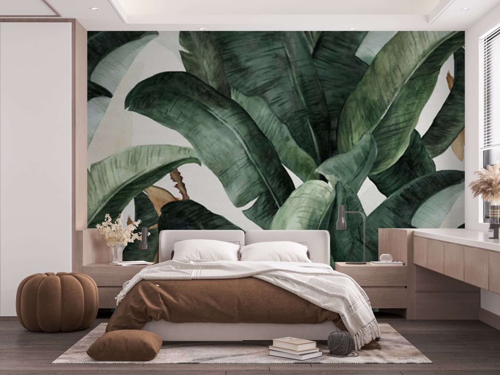 Fototapeta veľké tmavozelené listy z tropických oblastí