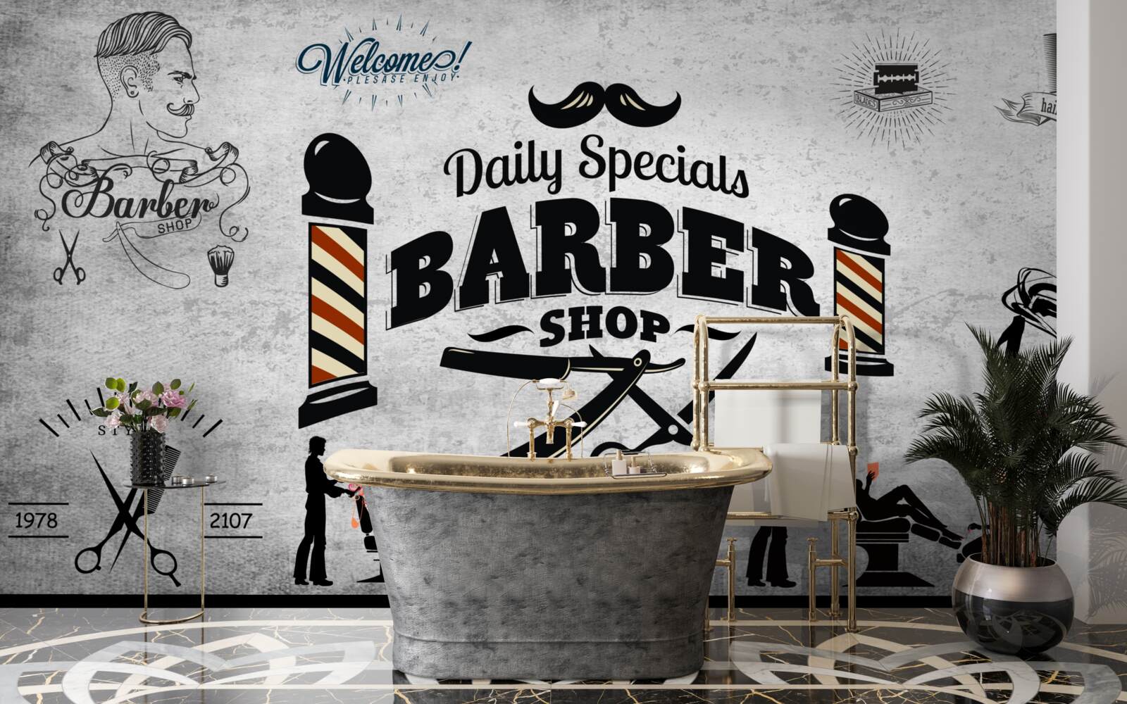 Fototapeta reklama kaderníckeho salónu na fasáde