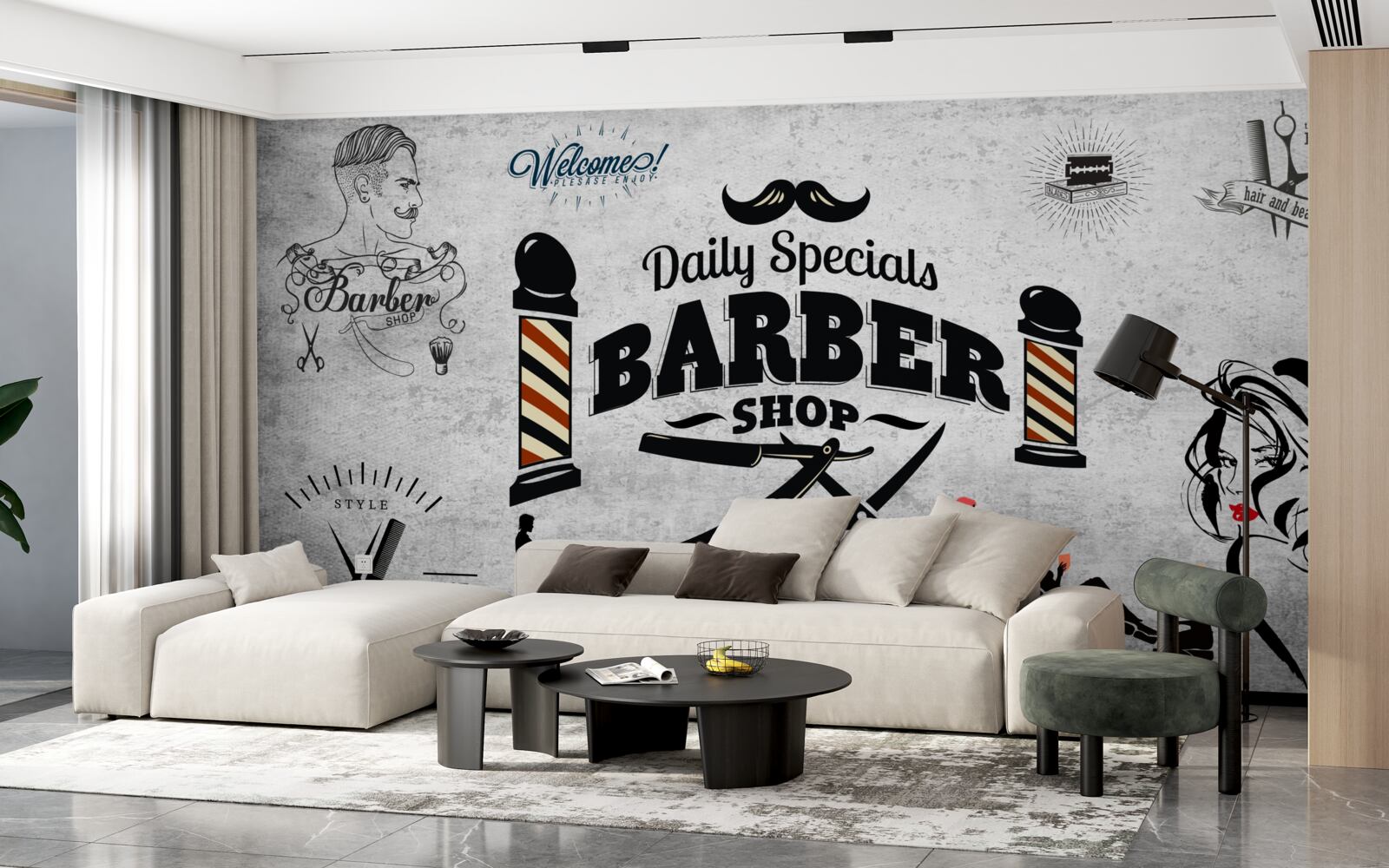 Fototapeta reklama kaderníckeho salónu na fasáde