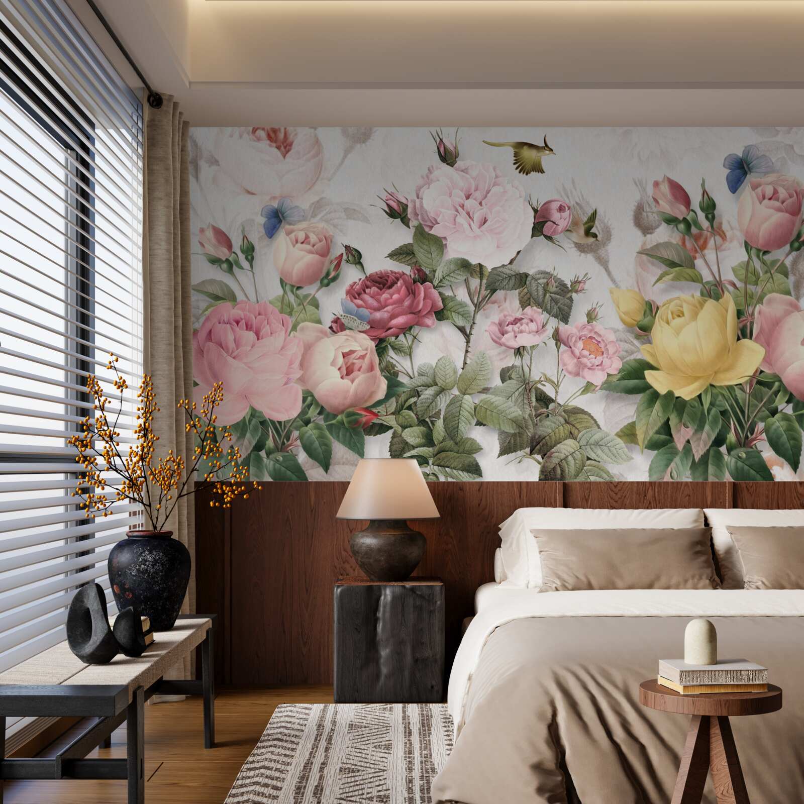 Fototapeta výbušný súbor zelených a letných kvetinových odtieňov