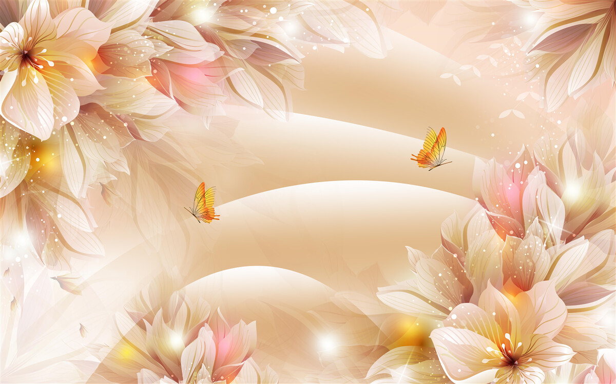 Fototapeta rozkvitnuté puky zdobia hnedý hodváb