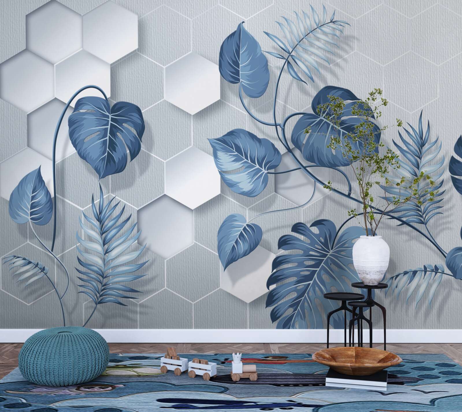 Fototapeta monstera na nedefinovanom pozadí