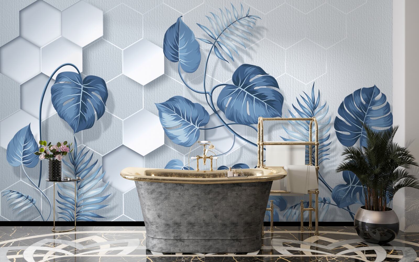 Fototapeta monstera na nedefinovanom pozadí