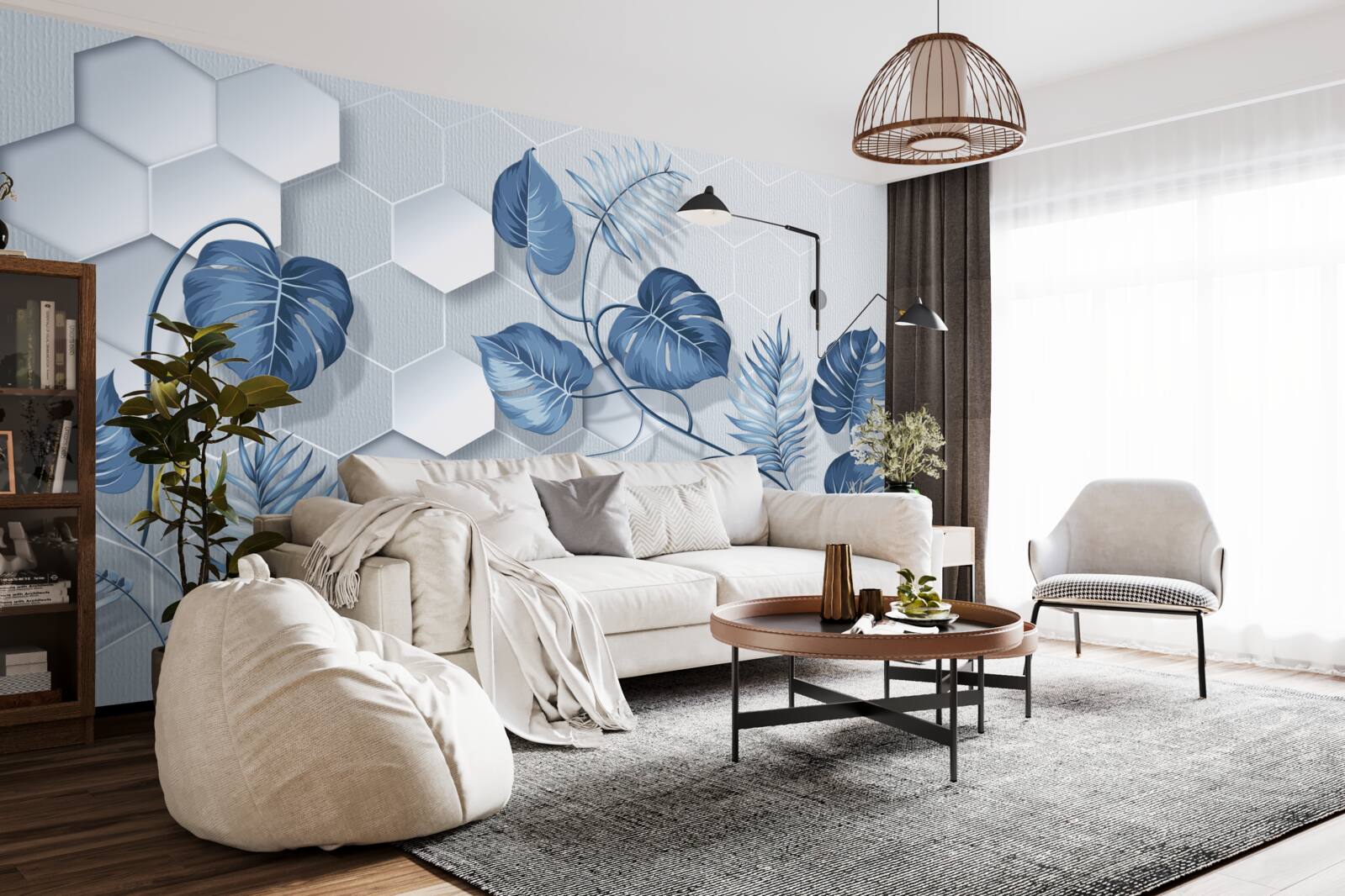 Fototapeta monstera na nedefinovanom pozadí