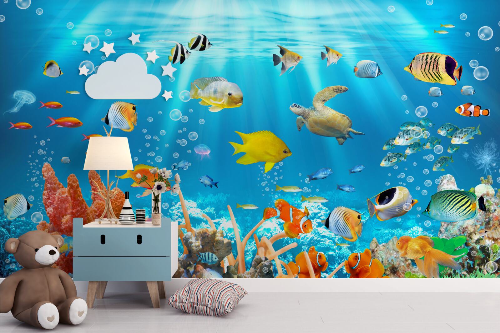 Fototapeta pulzujúci svet podmorských hlbín