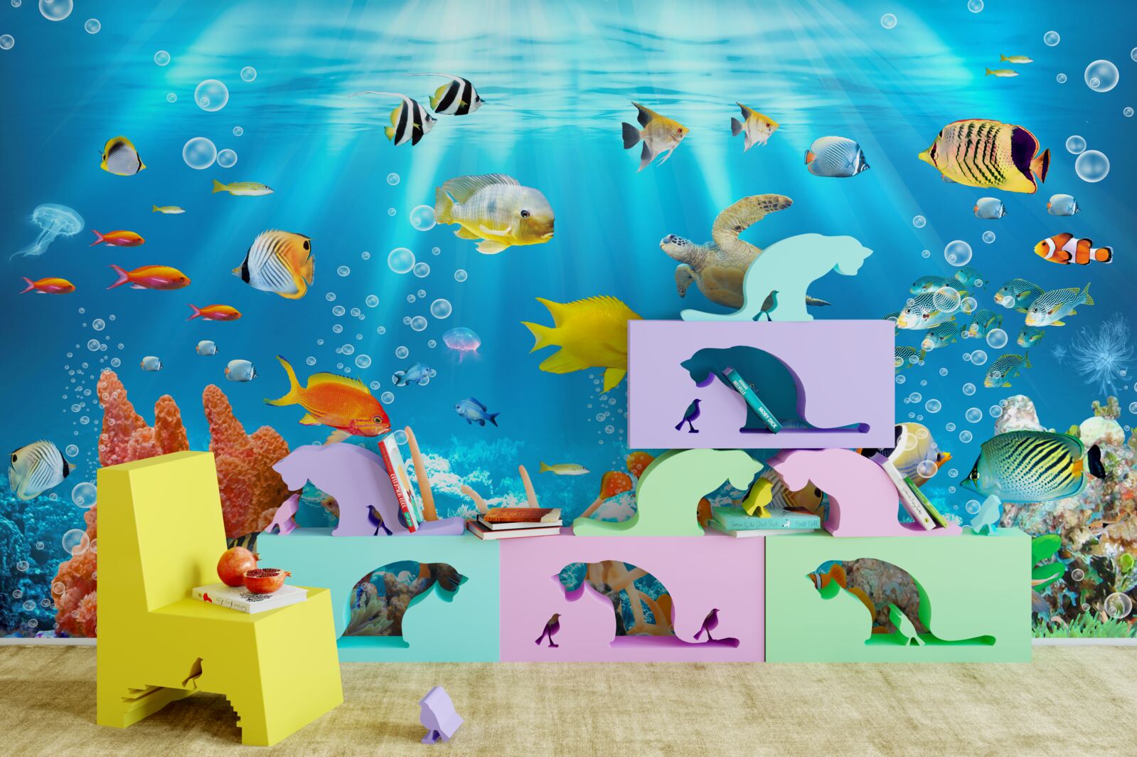 Fototapeta pulzujúci svet podmorských hlbín