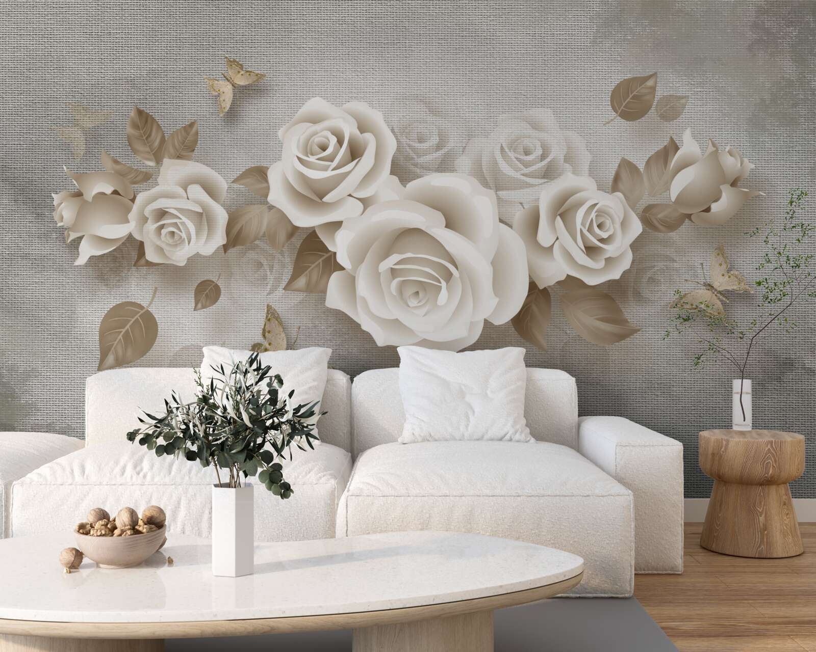 Fototapeta pôvabná stonka ruže zo slonoviny