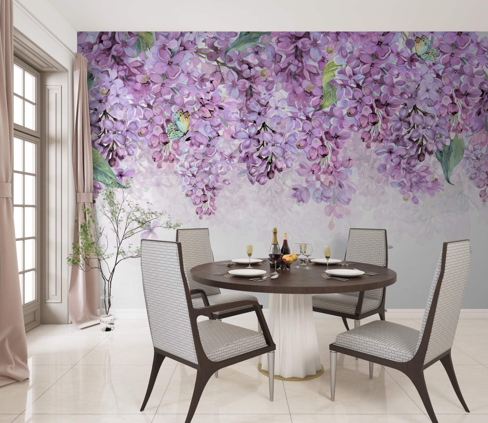 Fototapeta svetlofialová fialová stena