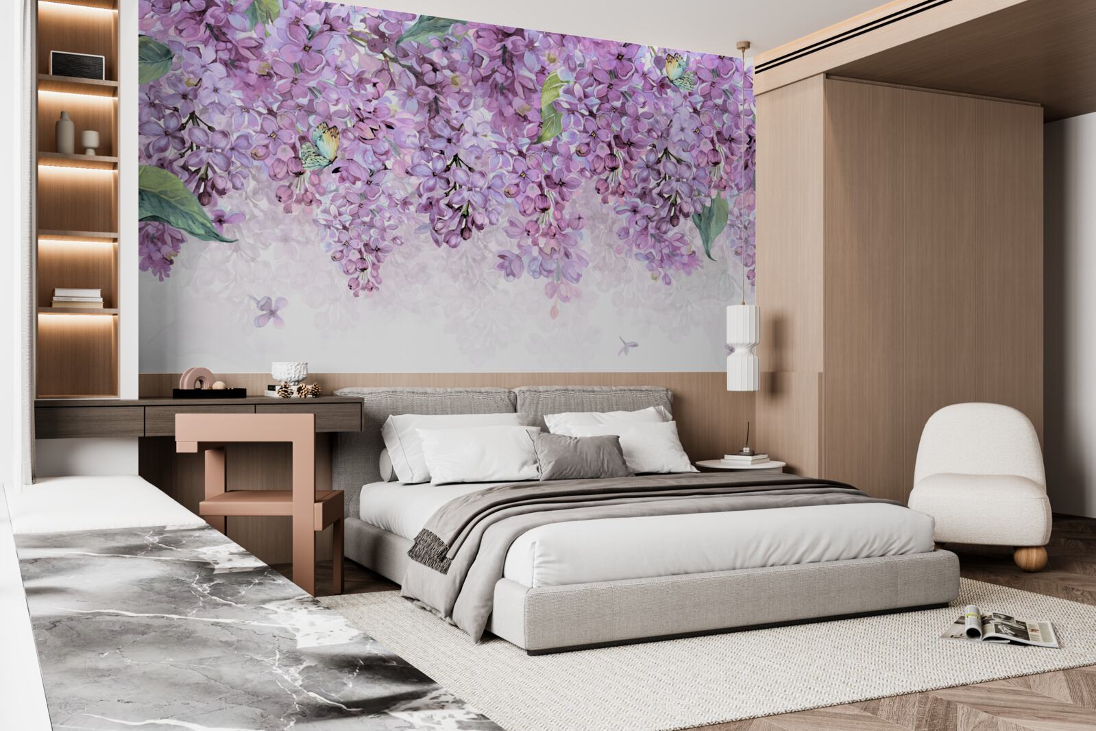 Fototapeta svetlofialová fialová stena