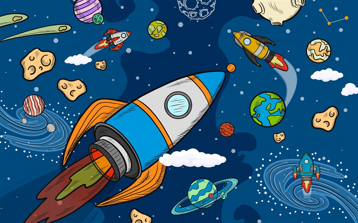 Fototapeta vesmírne rakety