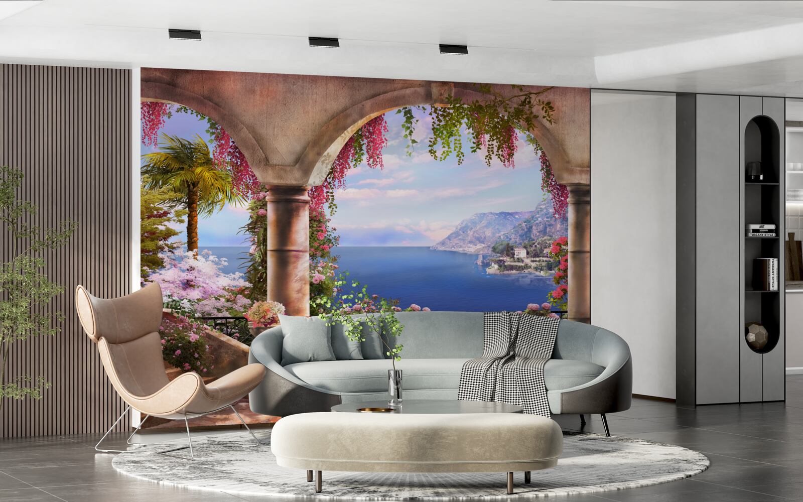 Fototapeta Oblúky z kameňa sa nachádzajú v blízkosti brehov modrého mora