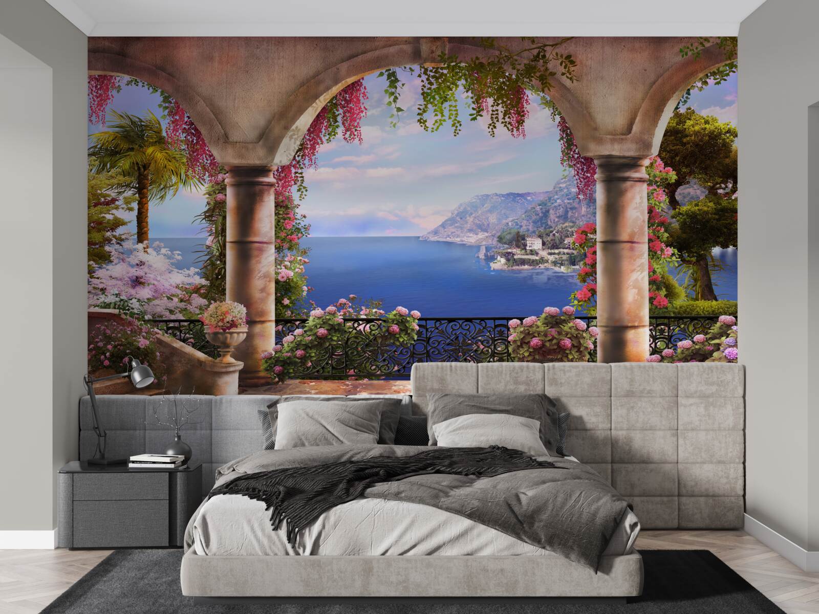 Fototapeta Oblúky z kameňa sa nachádzajú v blízkosti brehov modrého mora