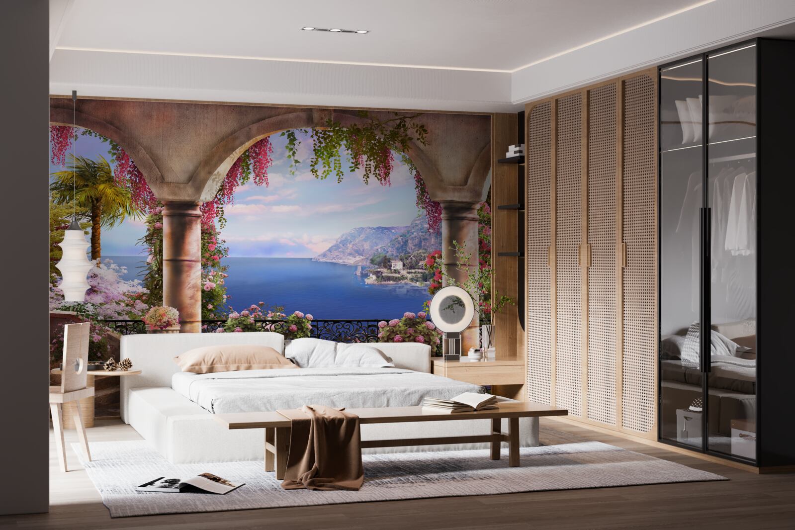 Fototapeta Oblúky z kameňa sa nachádzajú v blízkosti brehov modrého mora