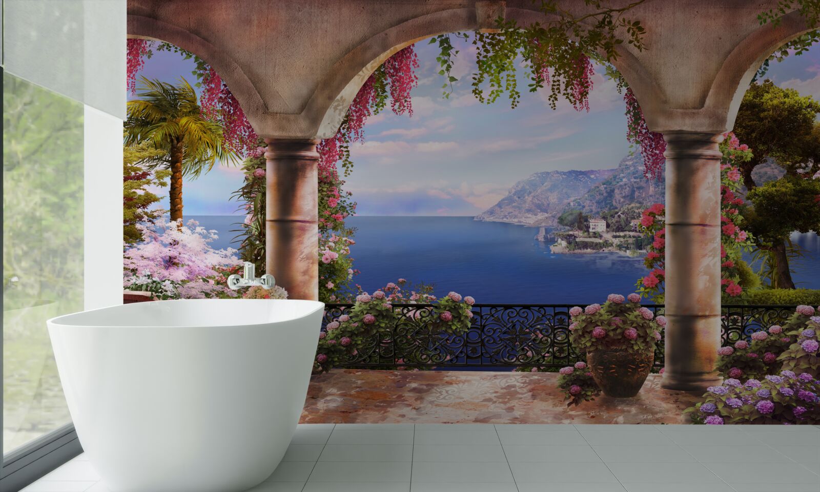 Fototapeta Oblúky z kameňa sa nachádzajú v blízkosti brehov modrého mora