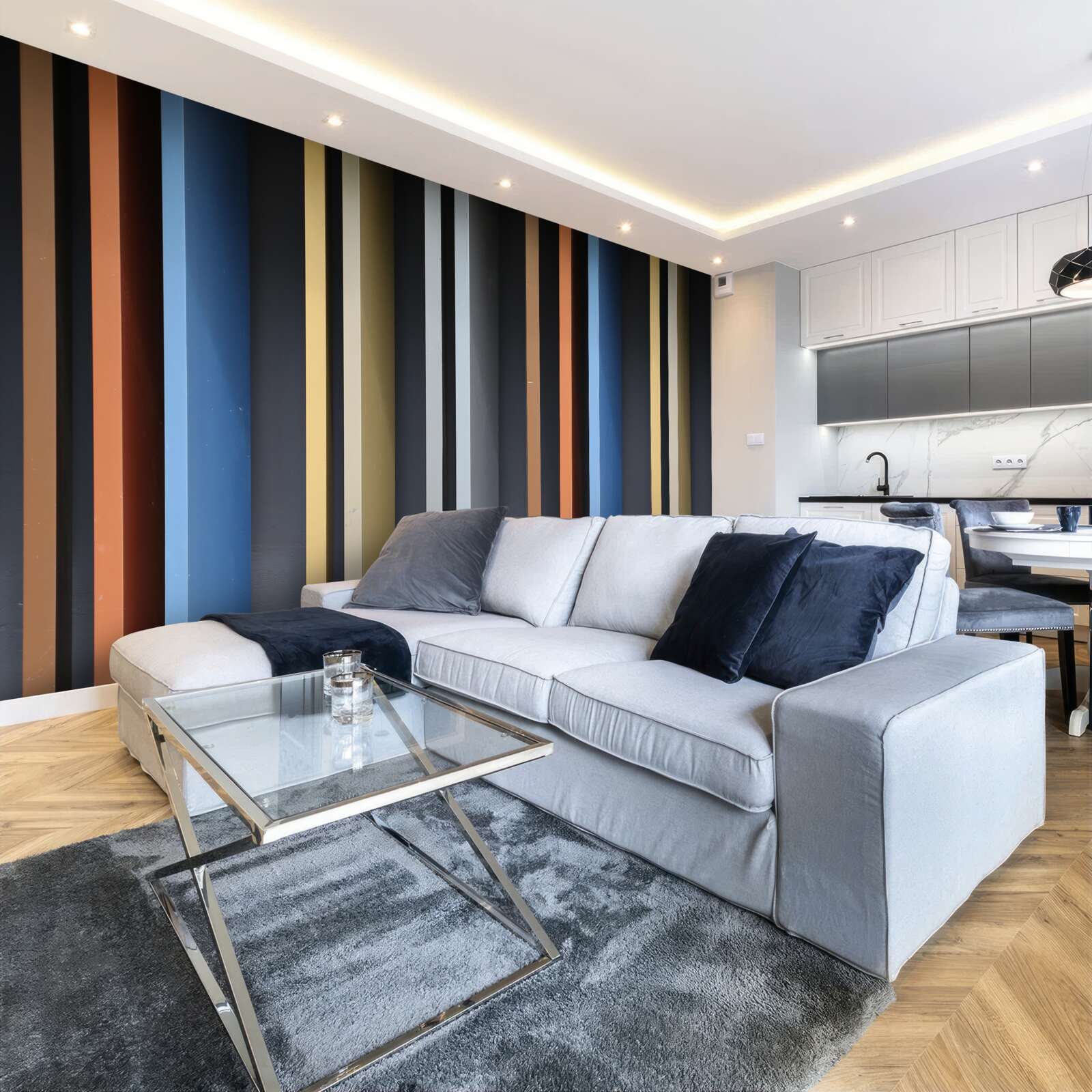 Fototapeta svetlé farebné čiary prebiehajúce vertikálne