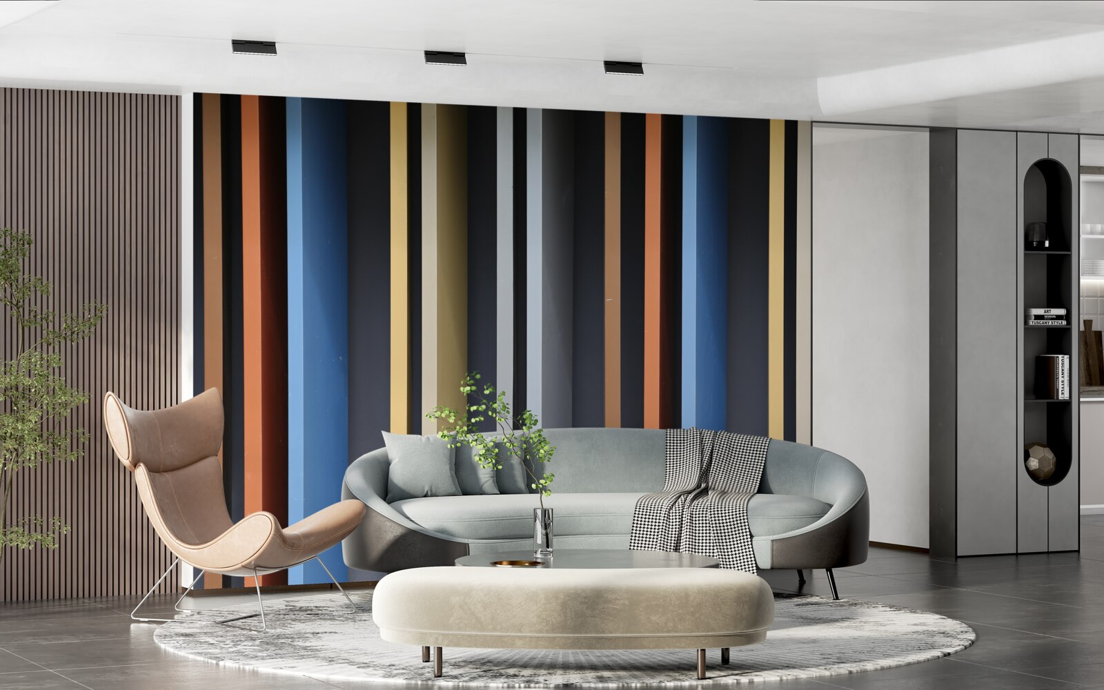 Fototapeta svetlé farebné čiary prebiehajúce vertikálne