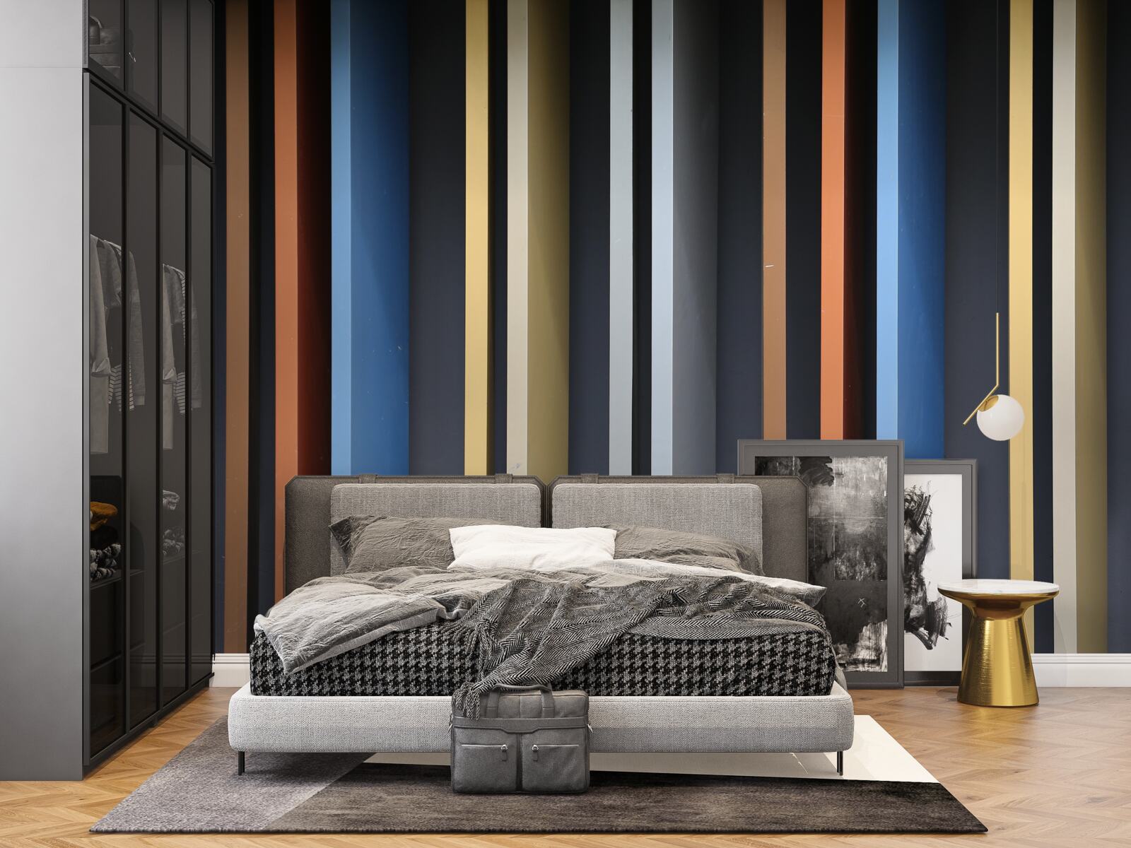 Fototapeta svetlé farebné čiary prebiehajúce vertikálne