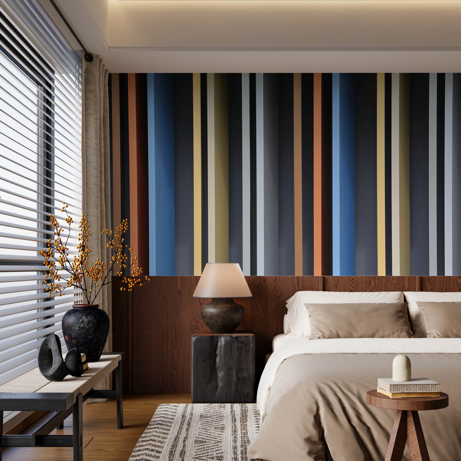 Fototapeta svetlé farebné čiary prebiehajúce vertikálne