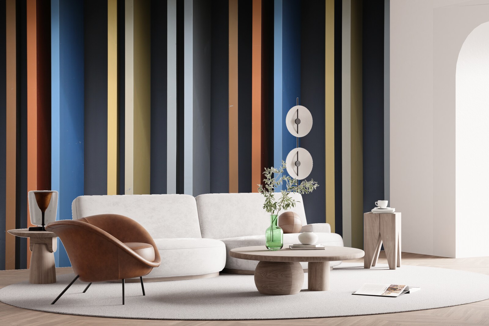 Fototapeta svetlé farebné čiary prebiehajúce vertikálne