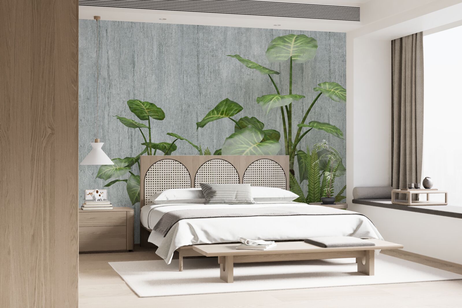 Fototapeta mocný ker monstera na striebornom pozadí