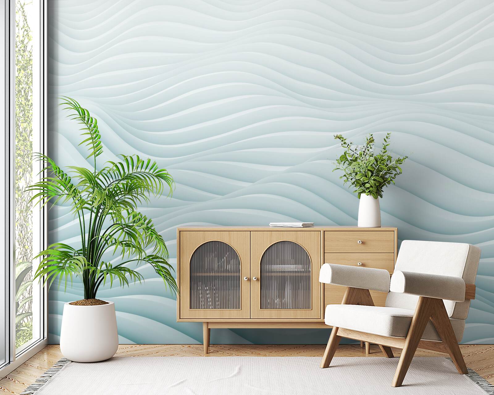 Fototapeta abstrakcia hladkých morských vĺn