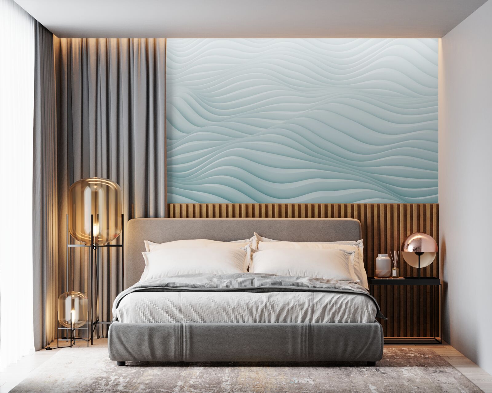 Fototapeta abstrakcia hladkých morských vĺn