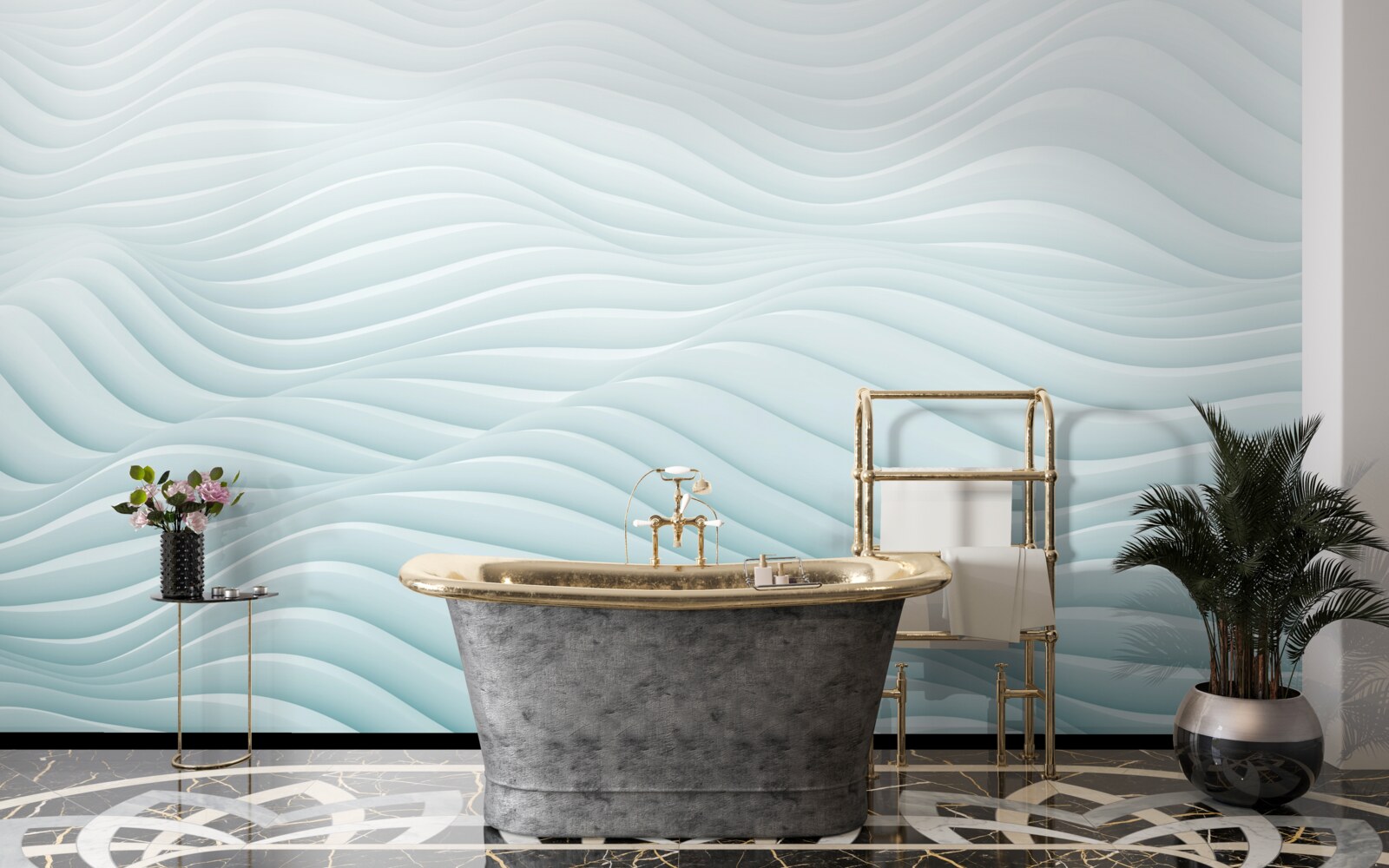 Fototapeta abstrakcia hladkých morských vĺn