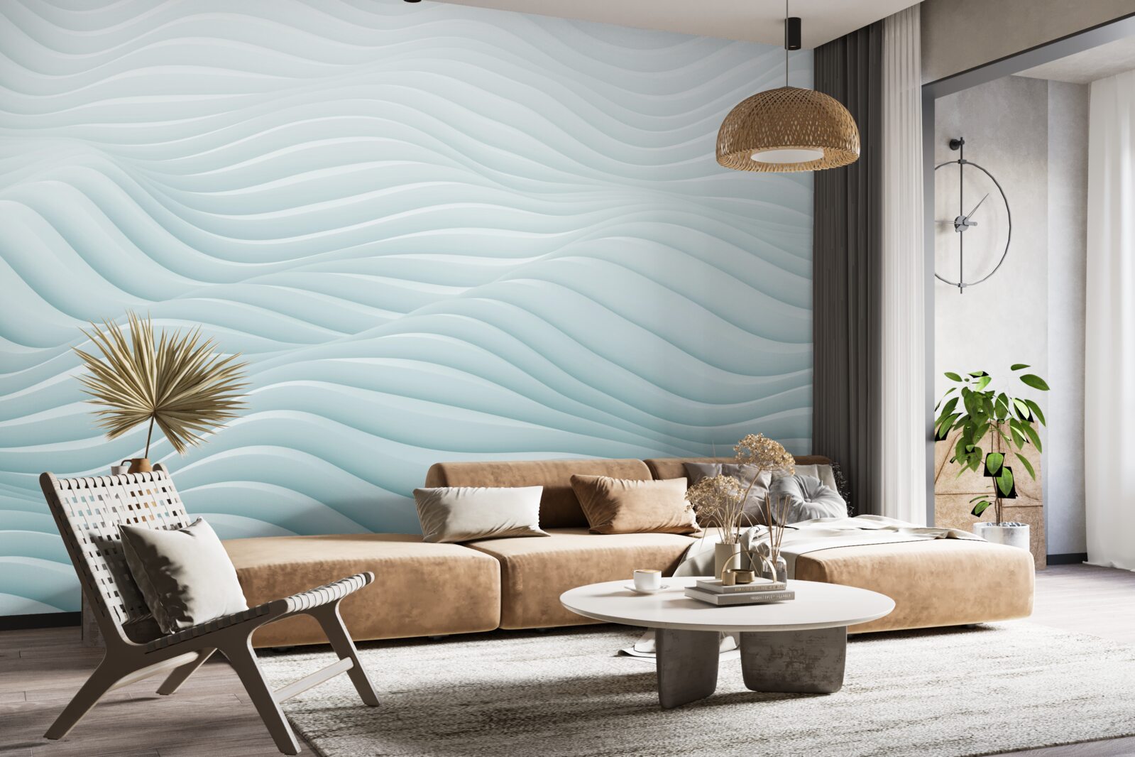 Fototapeta abstrakcia hladkých morských vĺn