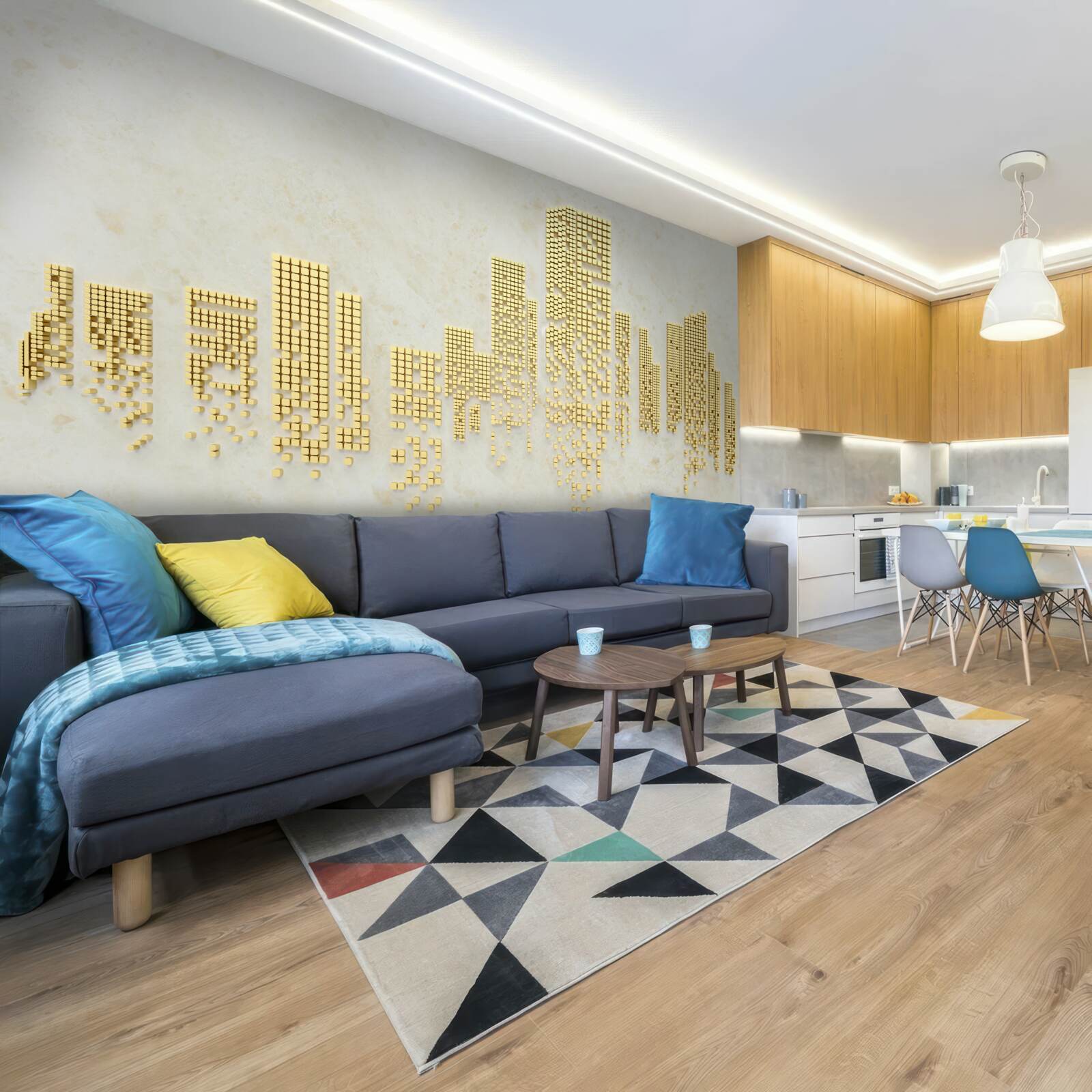 Fototapeta byty zo zlatých kociek