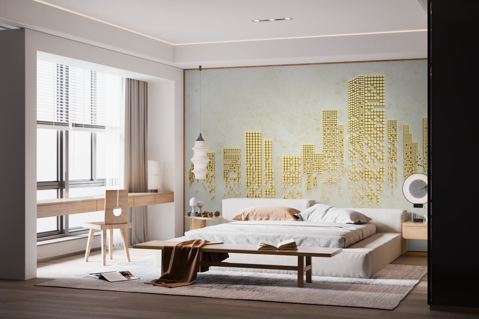 Fototapeta byty zo zlatých kociek