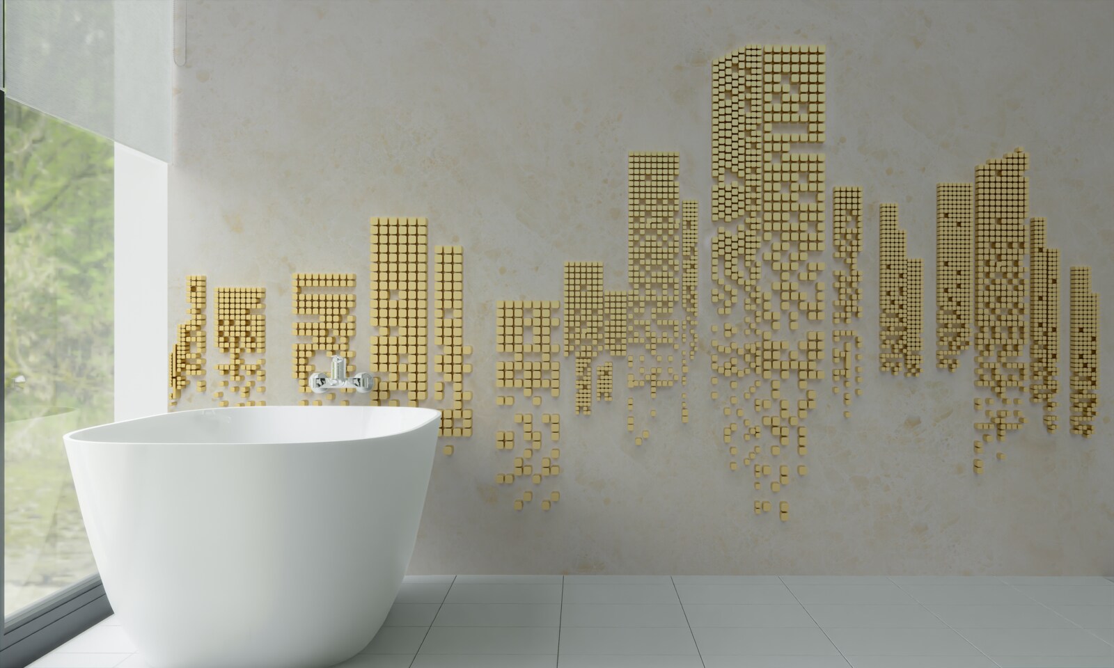 Fototapeta byty zo zlatých kociek