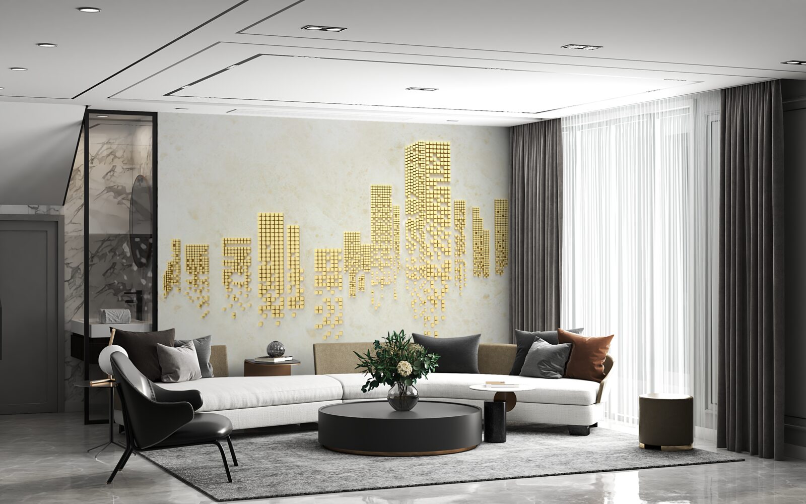 Fototapeta byty zo zlatých kociek