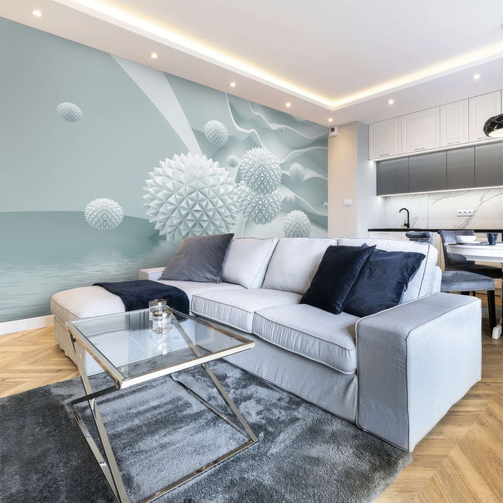 Fototapeta gule sú biele a ostré, vznášajú sa bez tiaže