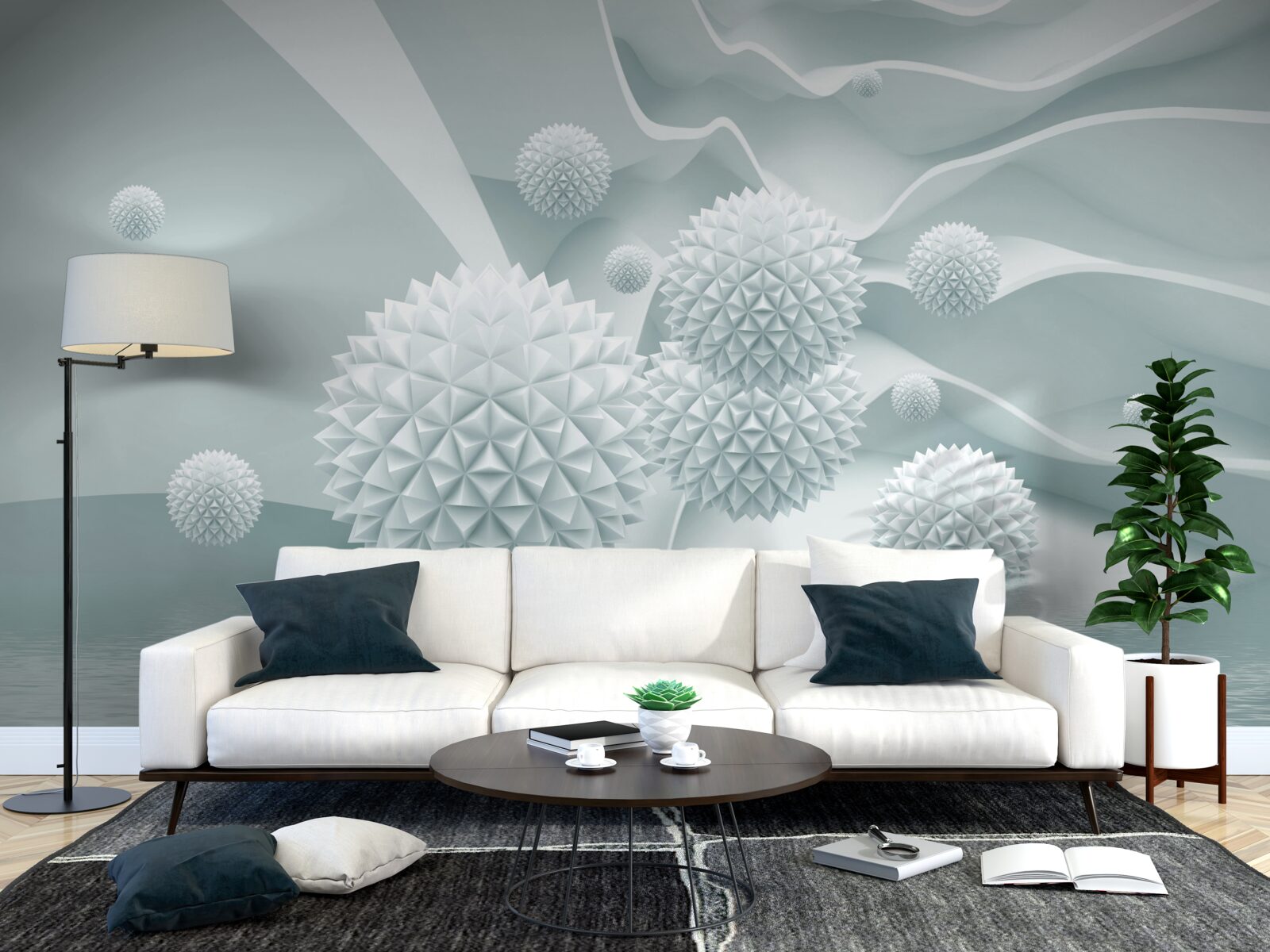 Fototapeta gule sú biele a ostré, vznášajú sa bez tiaže