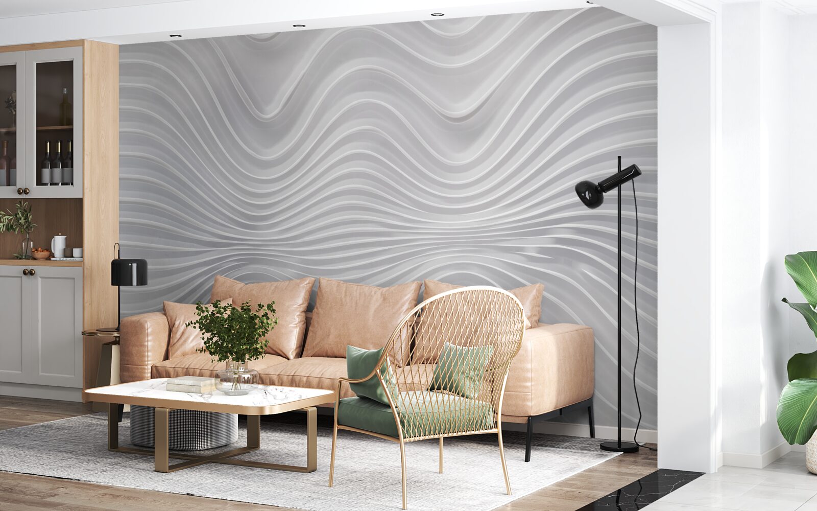 Fototapeta vlny siahajúce do nekonečna v horizontálnom smere