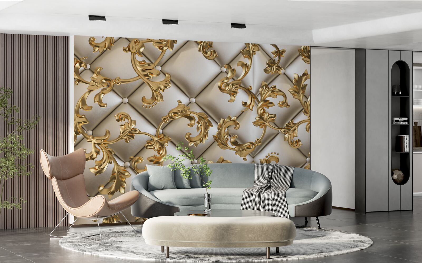 Fototapeta textúra pod zlatými vetvami