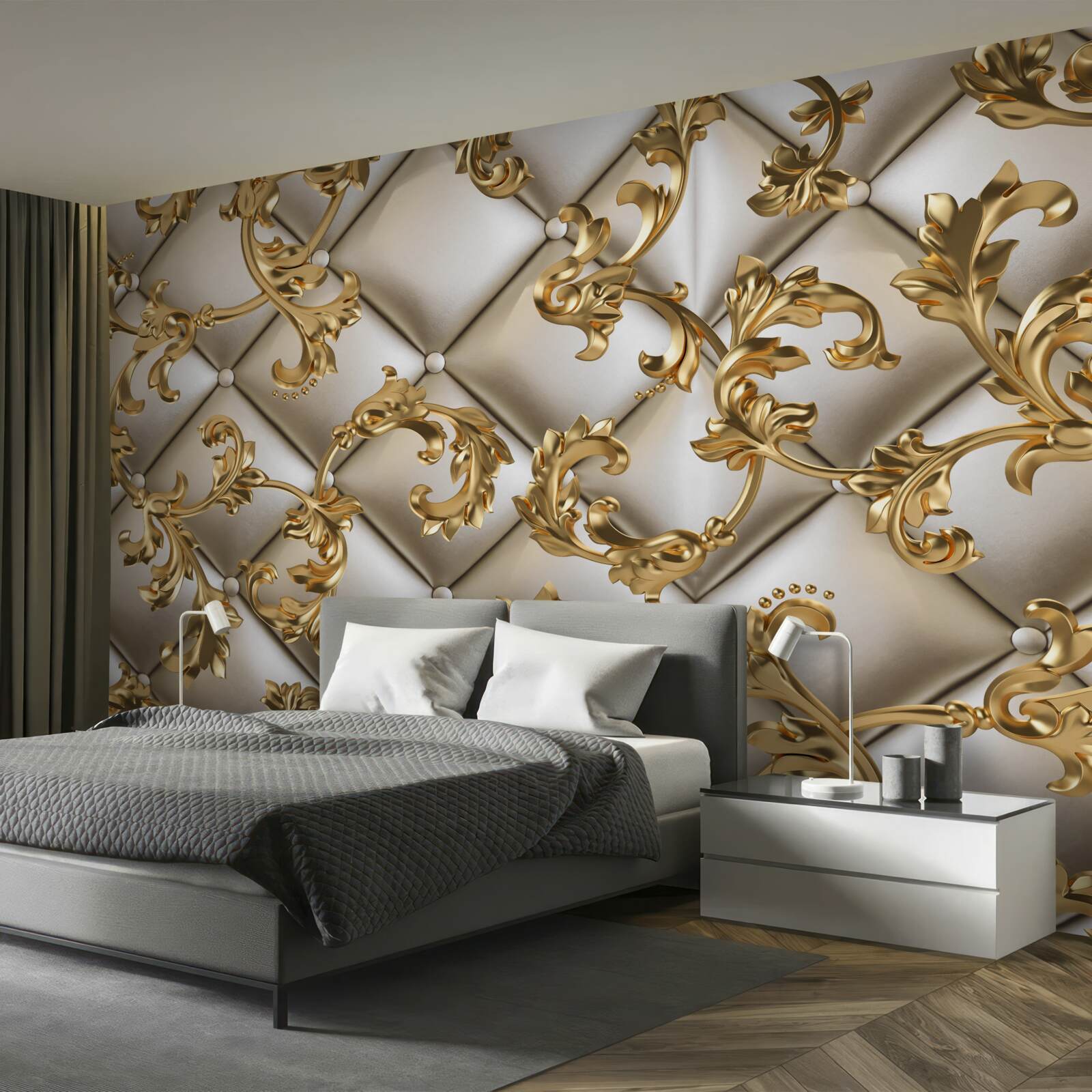 Fototapeta textúra pod zlatými vetvami