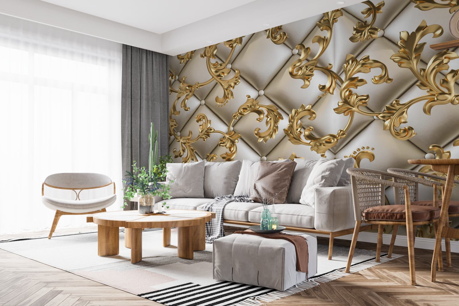 Fototapeta textúra pod zlatými vetvami